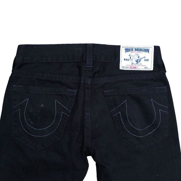Vintage True Religion Jeans Size 32 SKINNY Black - Picture 2 of 10